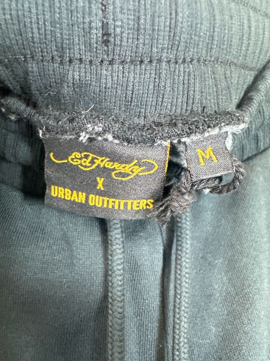 Ed Hardy Black Embroidered Dragon Cargo Joggers M - Reliked