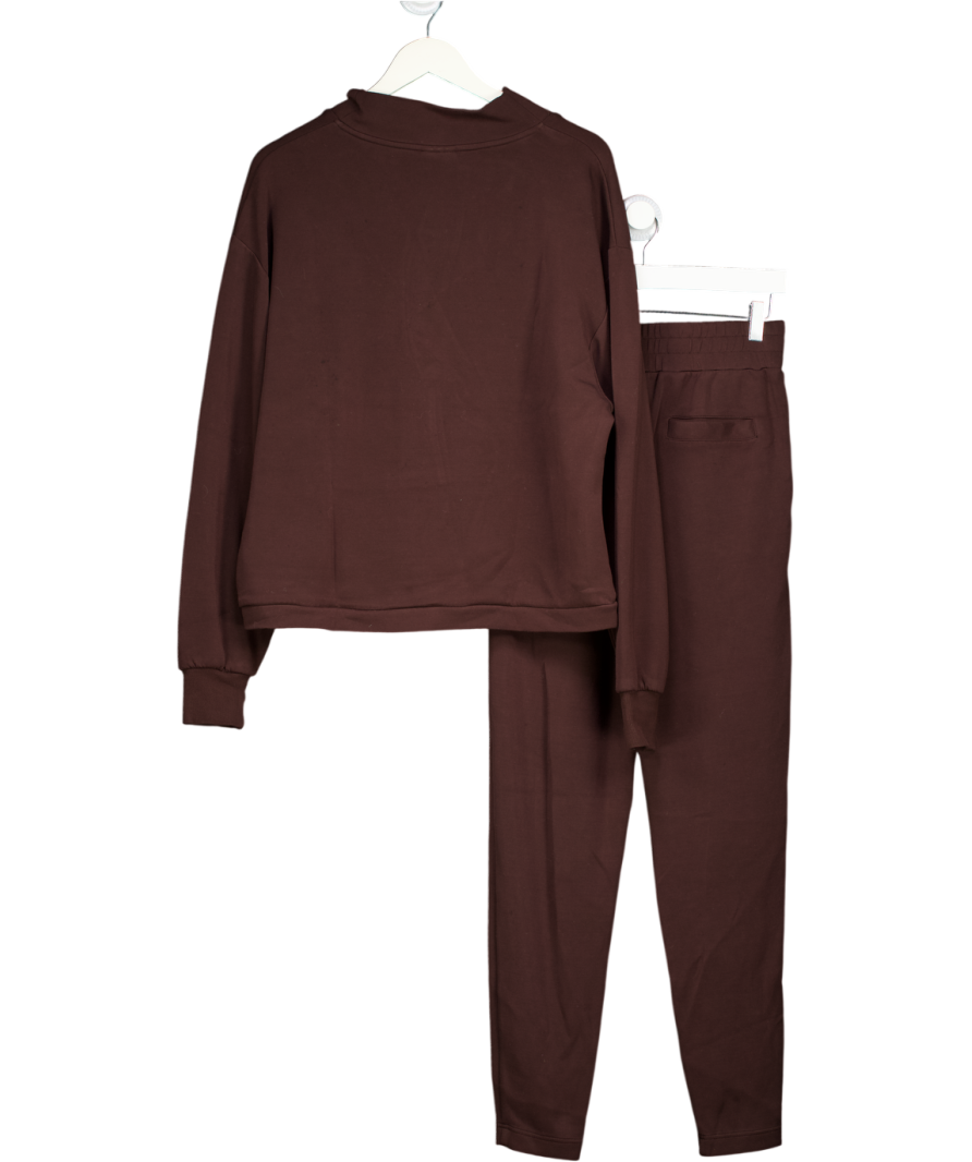 Varley 2-piece Chocolate Brown Doublesoft Betsey Sweatshirt And Slim 27.5 Ptrousers UK S