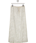 4th & Reckless Cream Rose Off White Crochet Maxi Skir UK 10