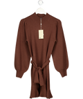 PAIGE Brown Supersoft Wool Blend Knit Julita Dress UK XS