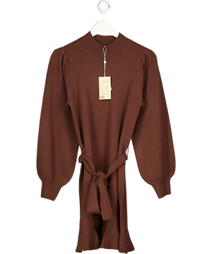 PAIGE Brown Supersoft Wool Blend Knit Julita Dress UK XS