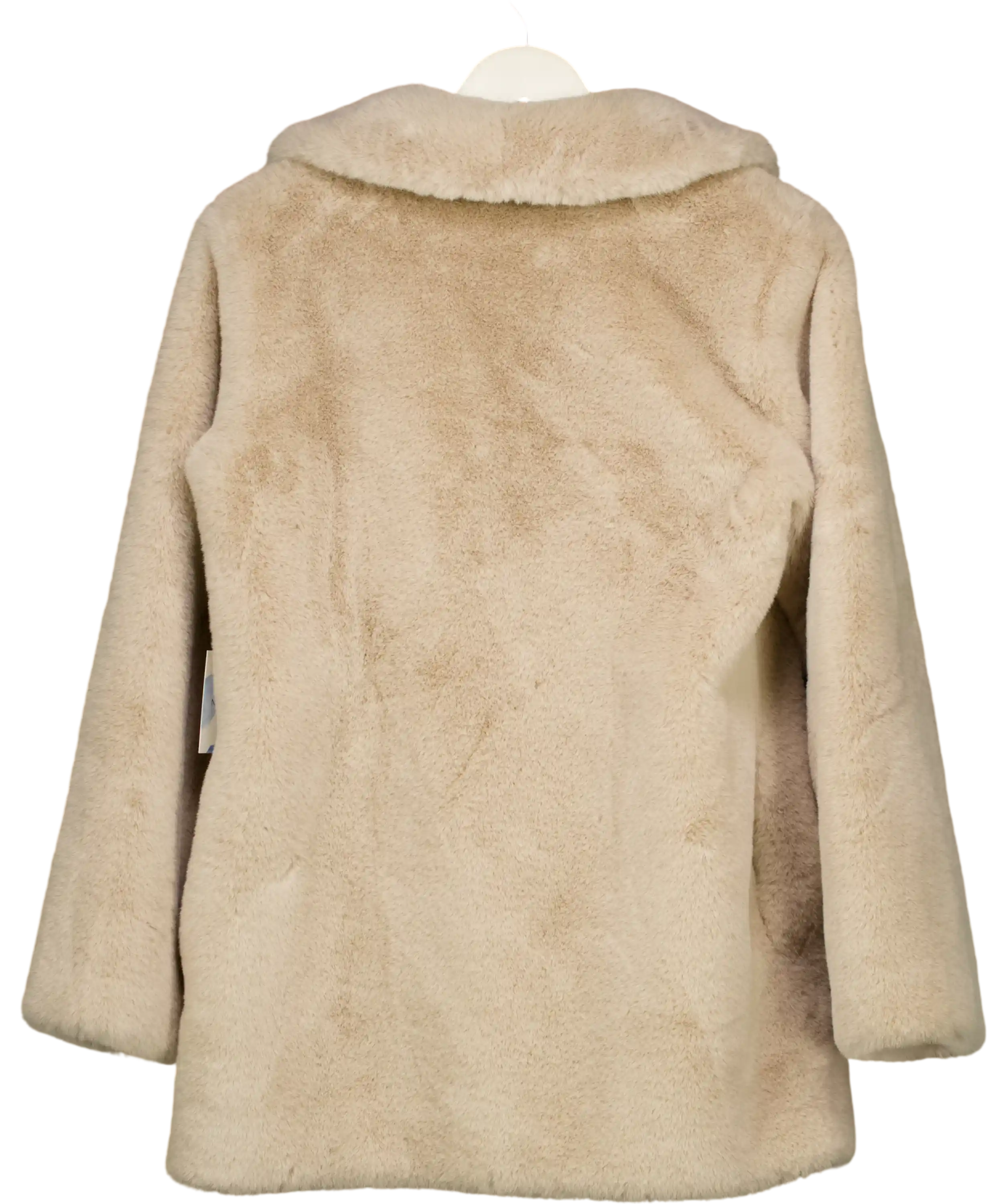 Majorelle Tatiana Faux Fur Coat Oatmilk Beige UK S