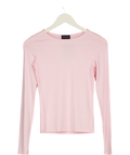 WHITE FOX Baby Pink Long Sleeve Top UK XS