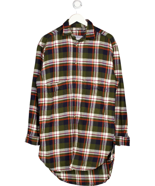 ASOS Green Oversized Check Flannel Shirt UK S