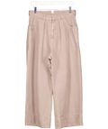 FREE PEOPLE Taupe Beige Sweet Talk Linen-blend Chino Trousers Us4 UK 8