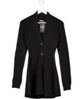 House of CB Aubrey Black Wool Knitted Cardigan Dress UK S