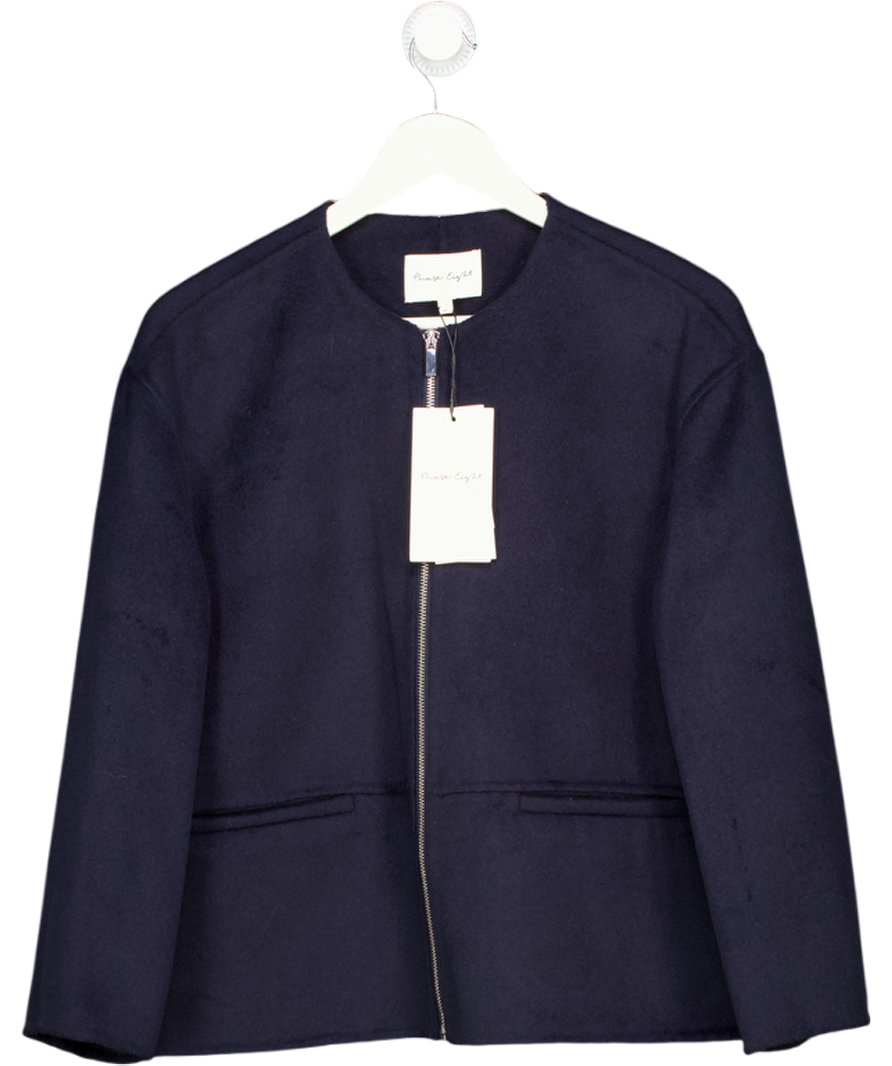 PHASE EIGHT Navy Blue Georgie Wool Jacket UK S