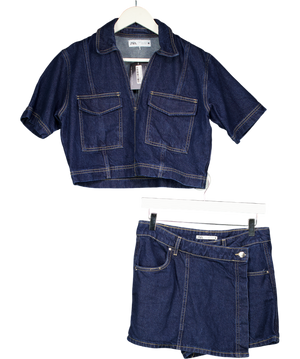 ZARA Blue Denim Two Piece UK S