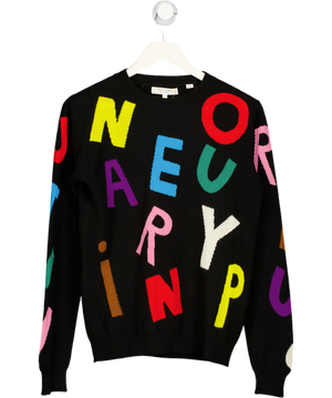 CHINTI & PARKER Black 100% Cashmere Alphabet Cashmere Sweater UK S