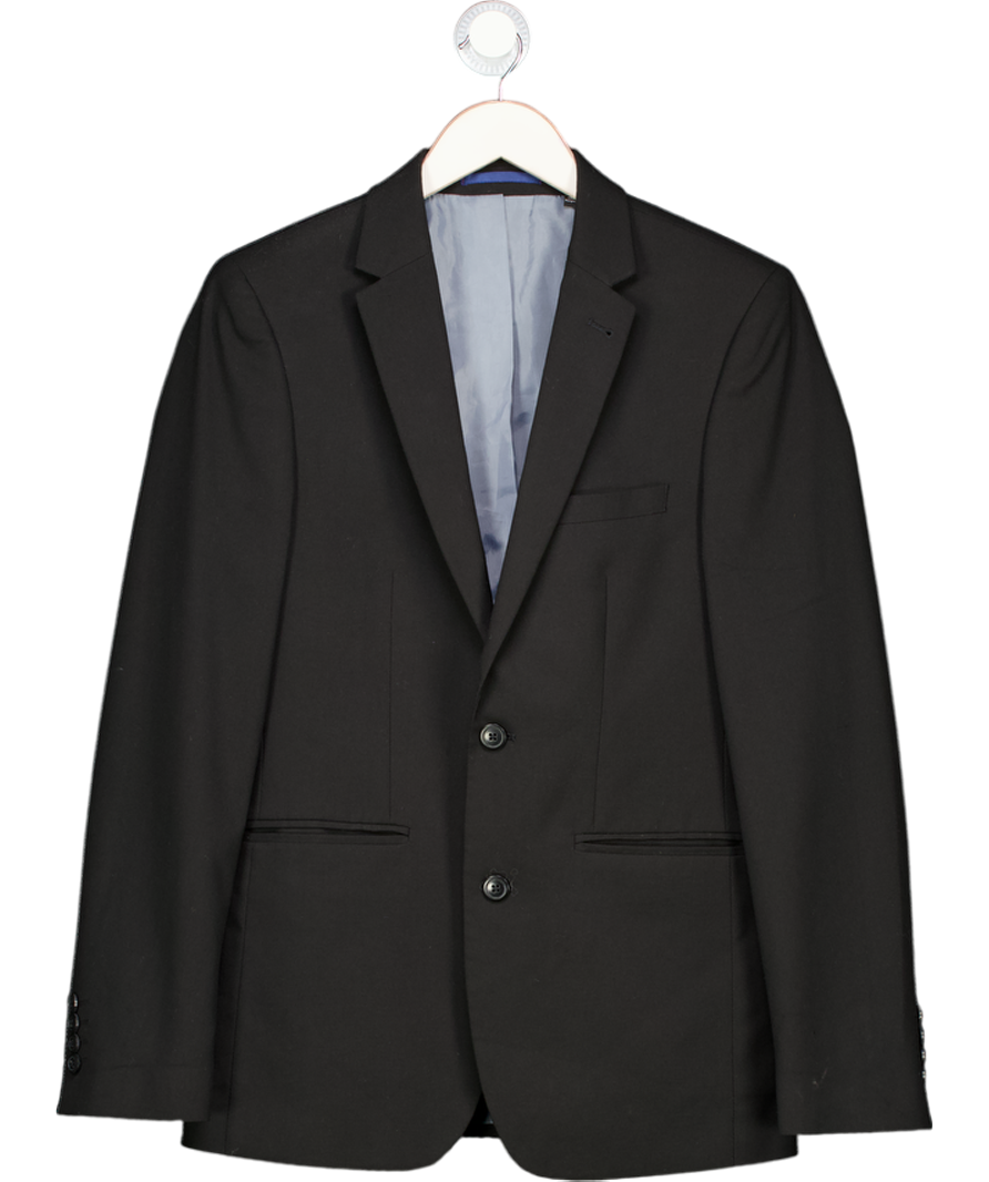 Burton Black Stretch Skinny Fit Suit Jacket UK 36" CHEST