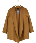 Theory Brown Handcrafted Double-faced Coat In Cashmere UK M
