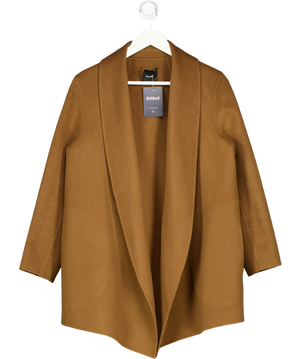Theory Brown Handcrafted Double-faced Coat In Cashmere UK M