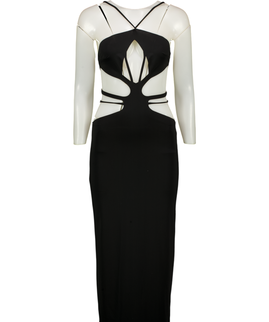 MESHKI Black Cut Out Maxi Dress UK S