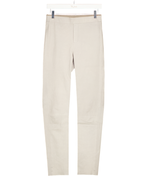 Remain Birger Christensen Pale Grey Faux Leather High Waisted Leggings UK 10