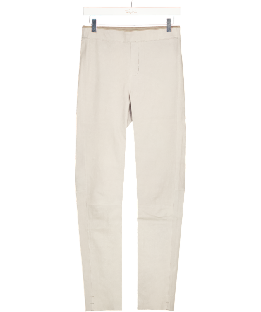 Remain Birger Christensen Pale Grey Faux Leather High Waisted Leggings UK 10