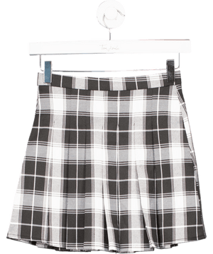 Edikted Black Check Mini Skirt UK XS