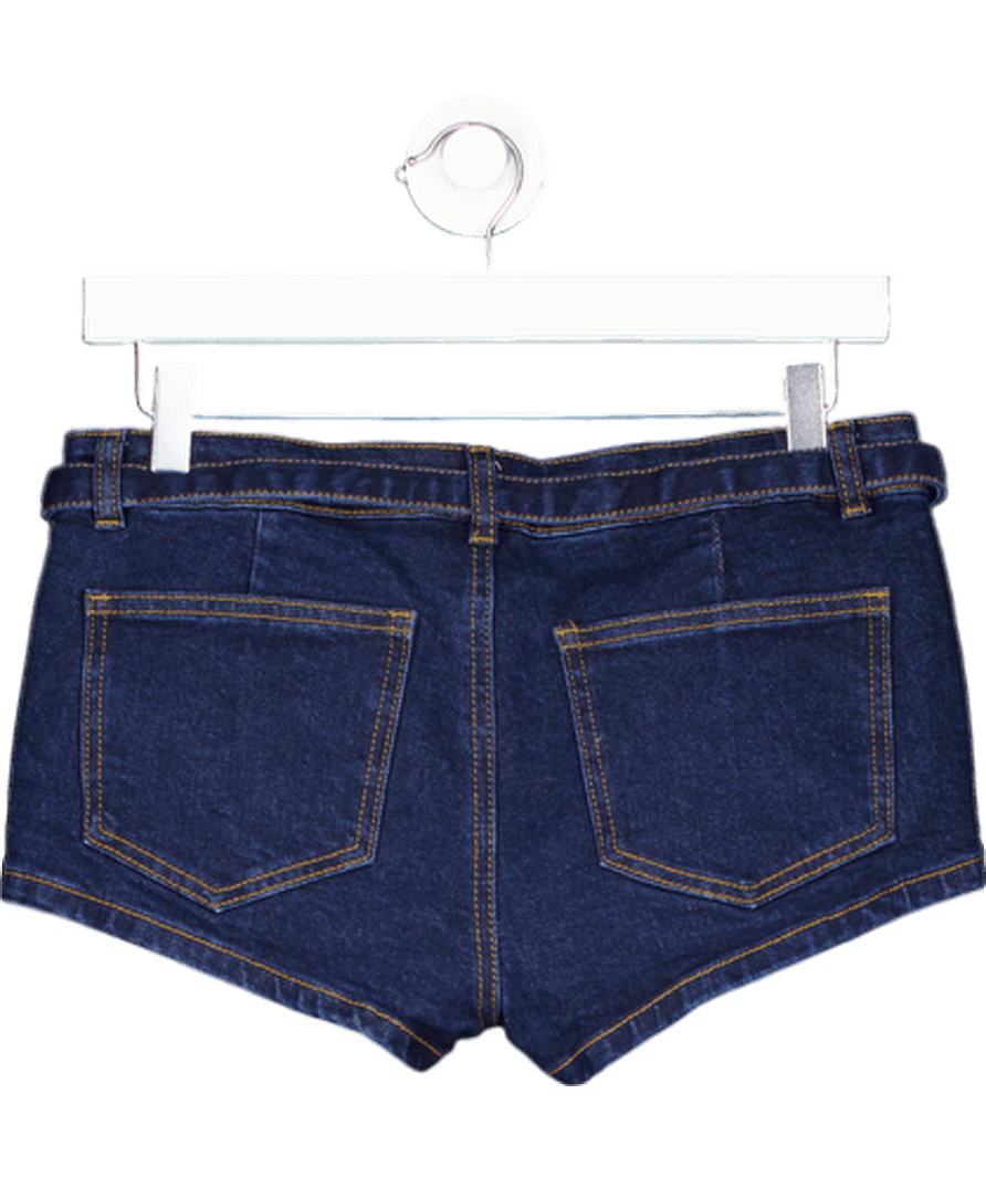 Edikted Blue Ciel Denim Micro Shorts UK S - Reliked
