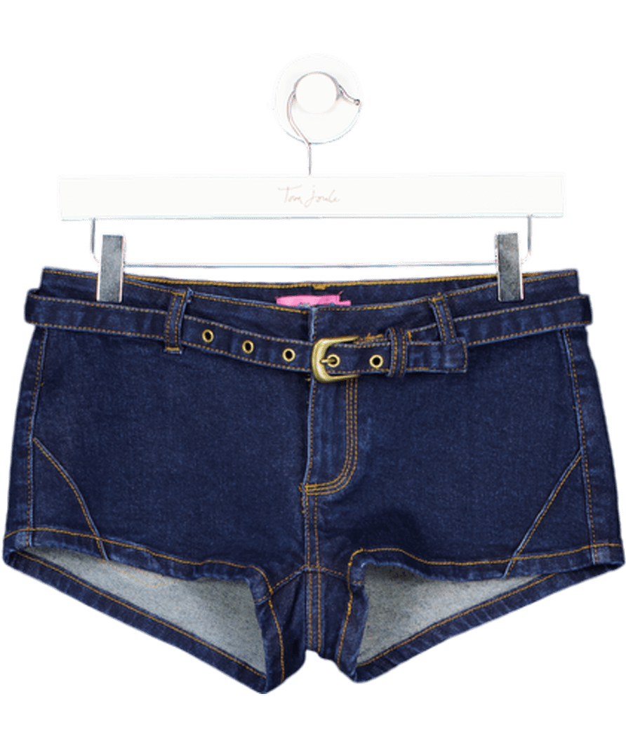 Edikted Blue Ciel Denim Micro Shorts UK S - Reliked
