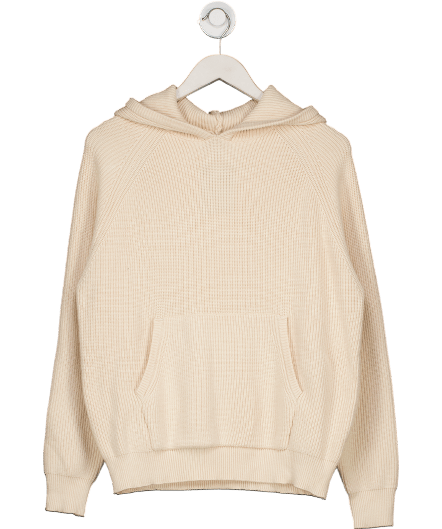 edikted Cream Wynter Knitted Hoodie UK S - Reliked