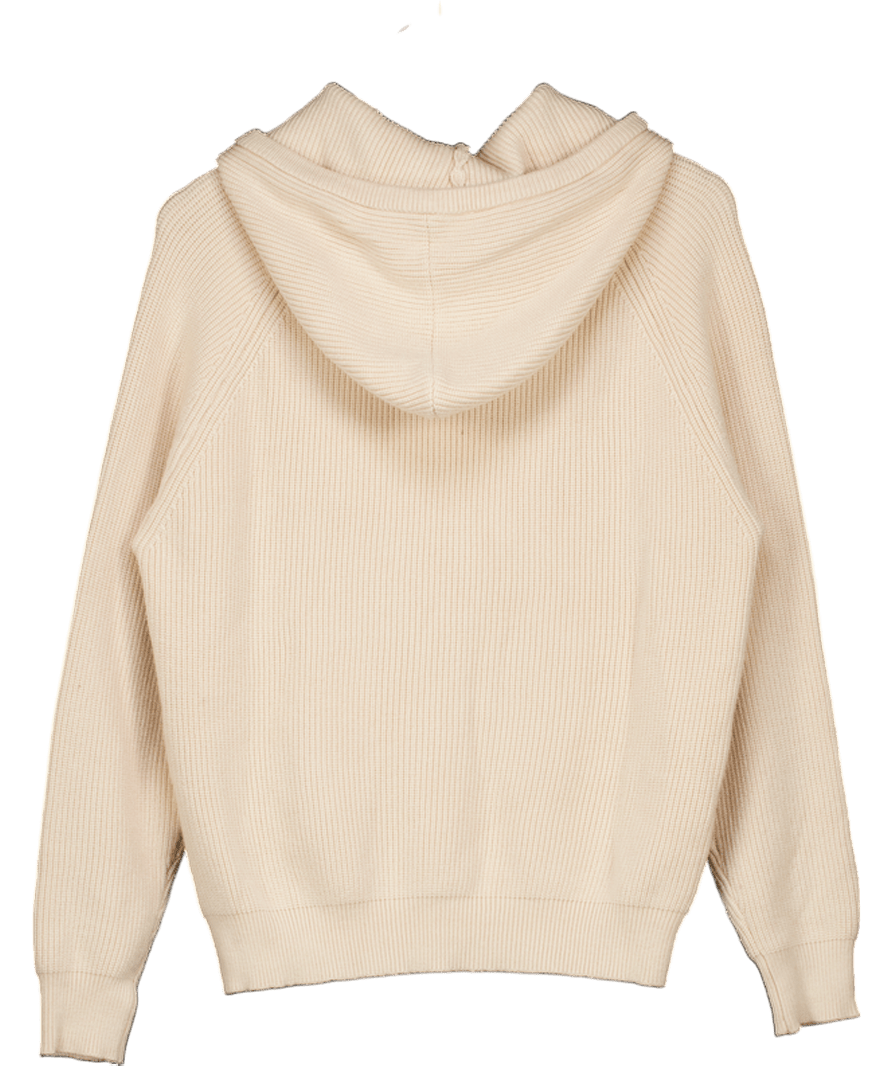 edikted Cream Wynter Knitted Hoodie UK S - Reliked