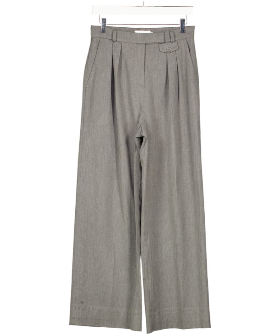 COOSH Grey Pleated Detail Wide Leg Tailored Trousers UK M