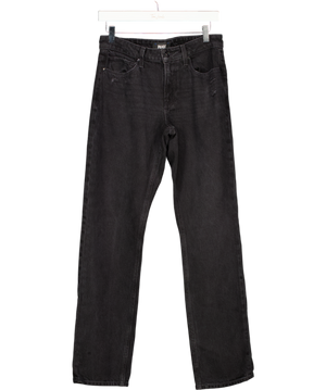 PAIGE Black Noella High Rise Straight Fit Jeans W25