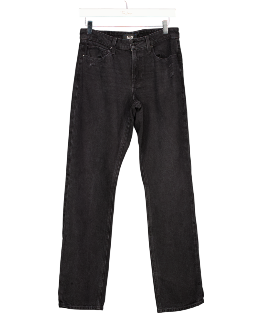 PAIGE Black Noella High Rise Straight Fit Jeans W25