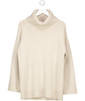 H&M Beige Cashmere-blend Polo-neck Jumper UK S