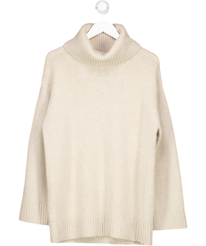 H&M Beige Cashmere-blend Polo-neck Jumper UK S