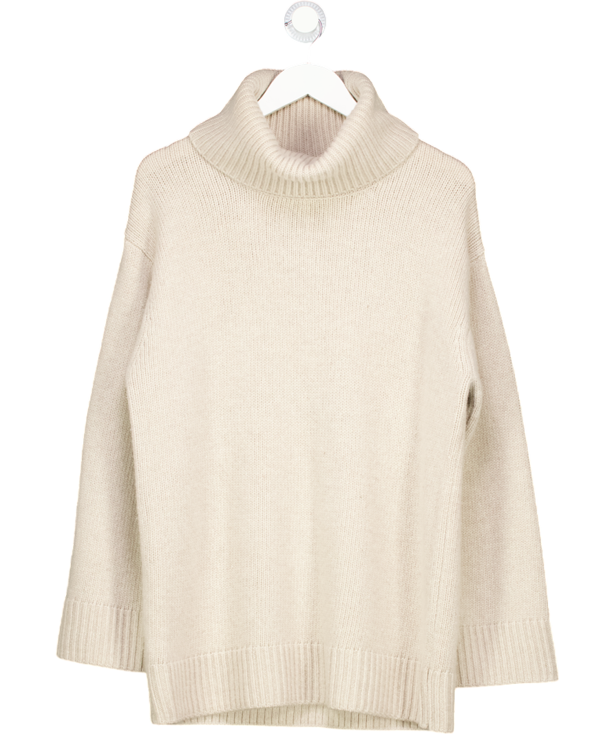 H&M Beige Cashmere-blend Polo-neck Jumper UK S