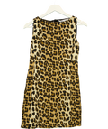 ZARA Brown Leopard Print Mini Shift Dress UK S
