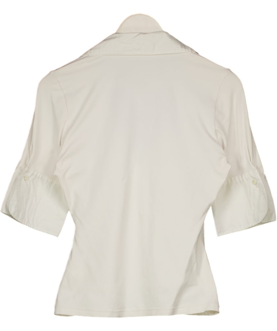 Anne Fontaine White Wrap Top UK 12