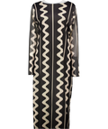 FASHION SZN Black / Cream Print Dress UK 20