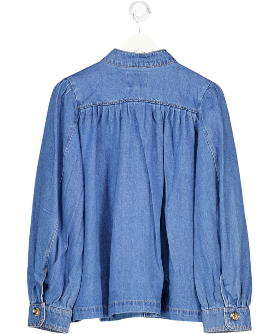 H&M Blue Puff Sleeve Denim Jacket UK M