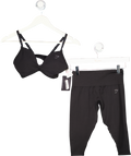 gymshark Black Soft Sculpt V-neck Sports Bra And Soft Sculpt Leggings UK S