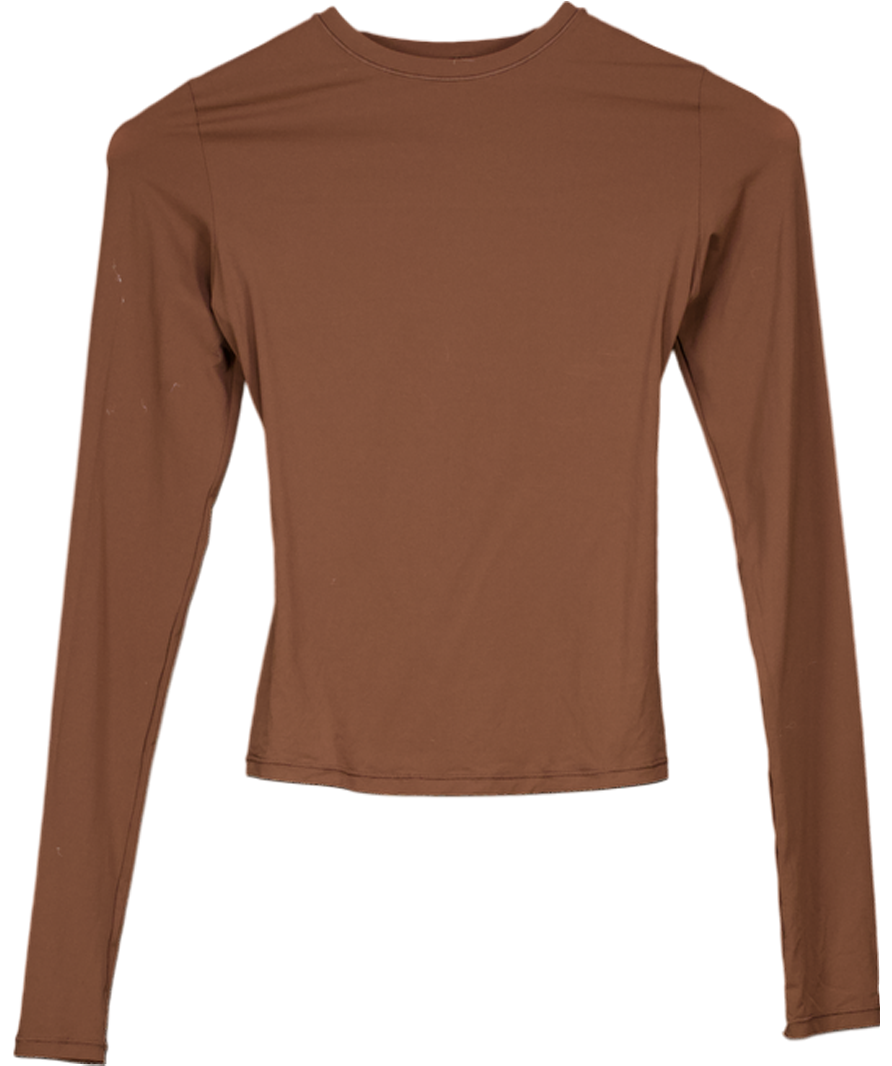 SKIMS Brown Long Sleeve T-shirt UK XS