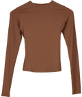 SKIMS Brown Long Sleeve T-shirt UK XS