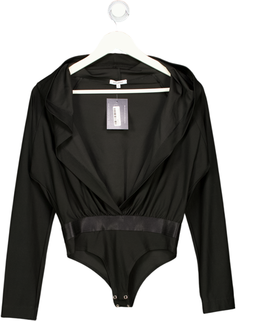 ANNA FOXY Black Allure Noir Bodysuit UK XS