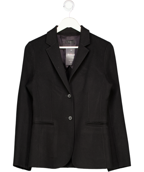 Joseph Black Double Faced Wool & Cashmere Blend Single Breasted Blazer UK 8