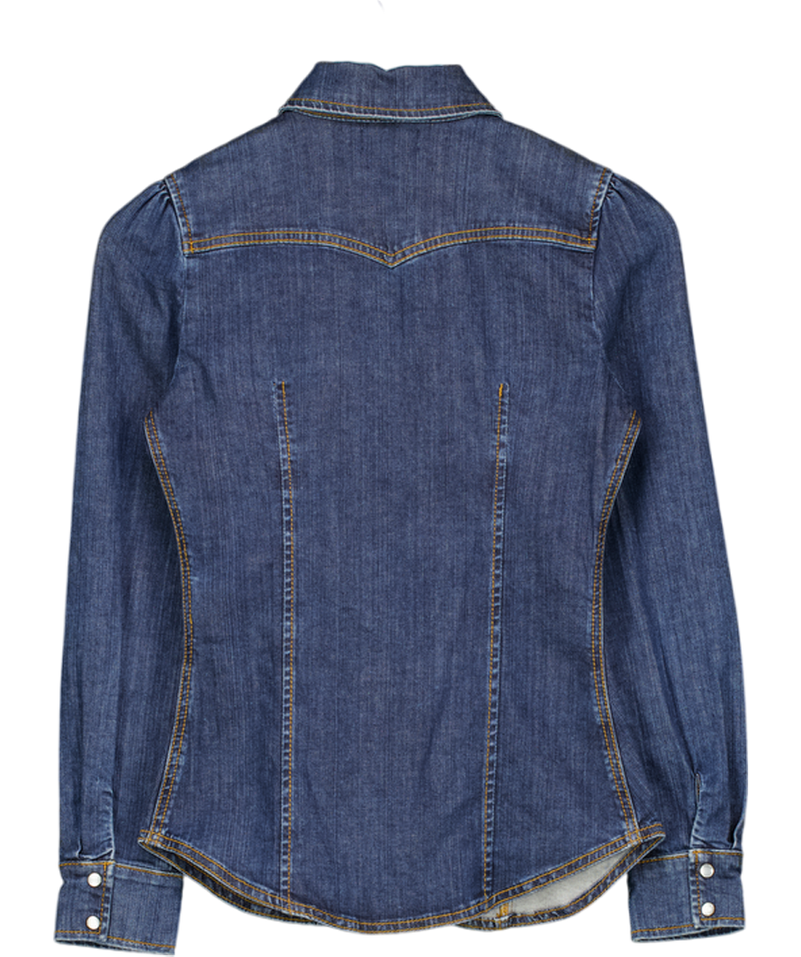 RED VALENTINO Blue Denim Fitted Shirt It38 UK 6