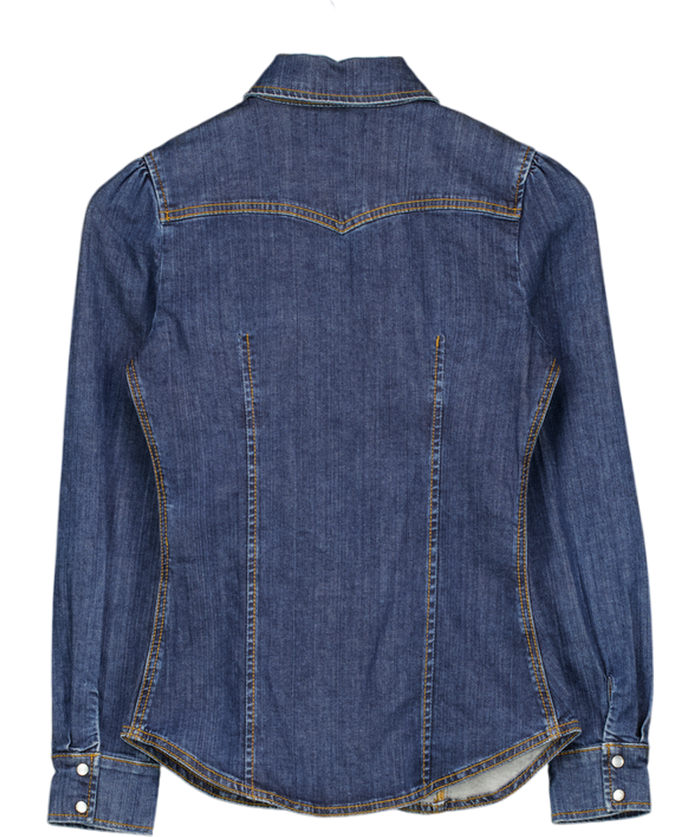 RED VALENTINO Blue Denim Fitted Shirt It38 UK 6
