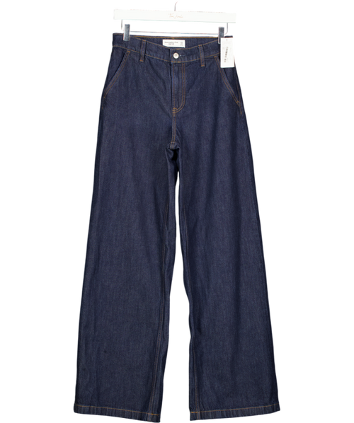Abercrombie & Fitch Blue High Rise Wide Leg Jean W25