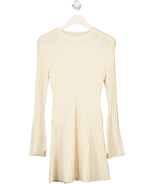 FRIENDS LIKE THESE  Cream Cable Knit Fit & Flare Mini Dress UK 10