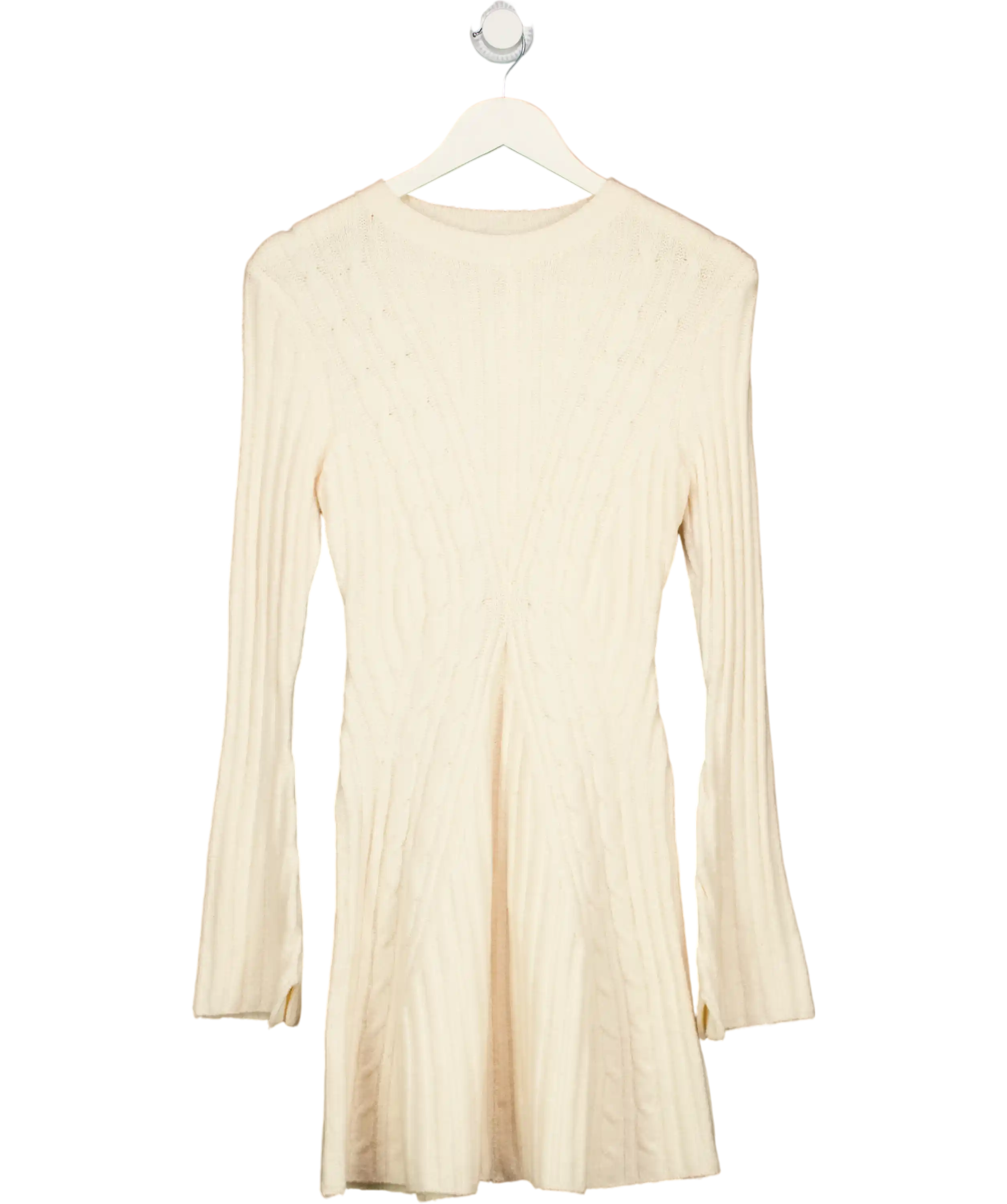 FRIENDS LIKE THESE  Cream Cable Knit Fit & Flare Mini Dress UK 10