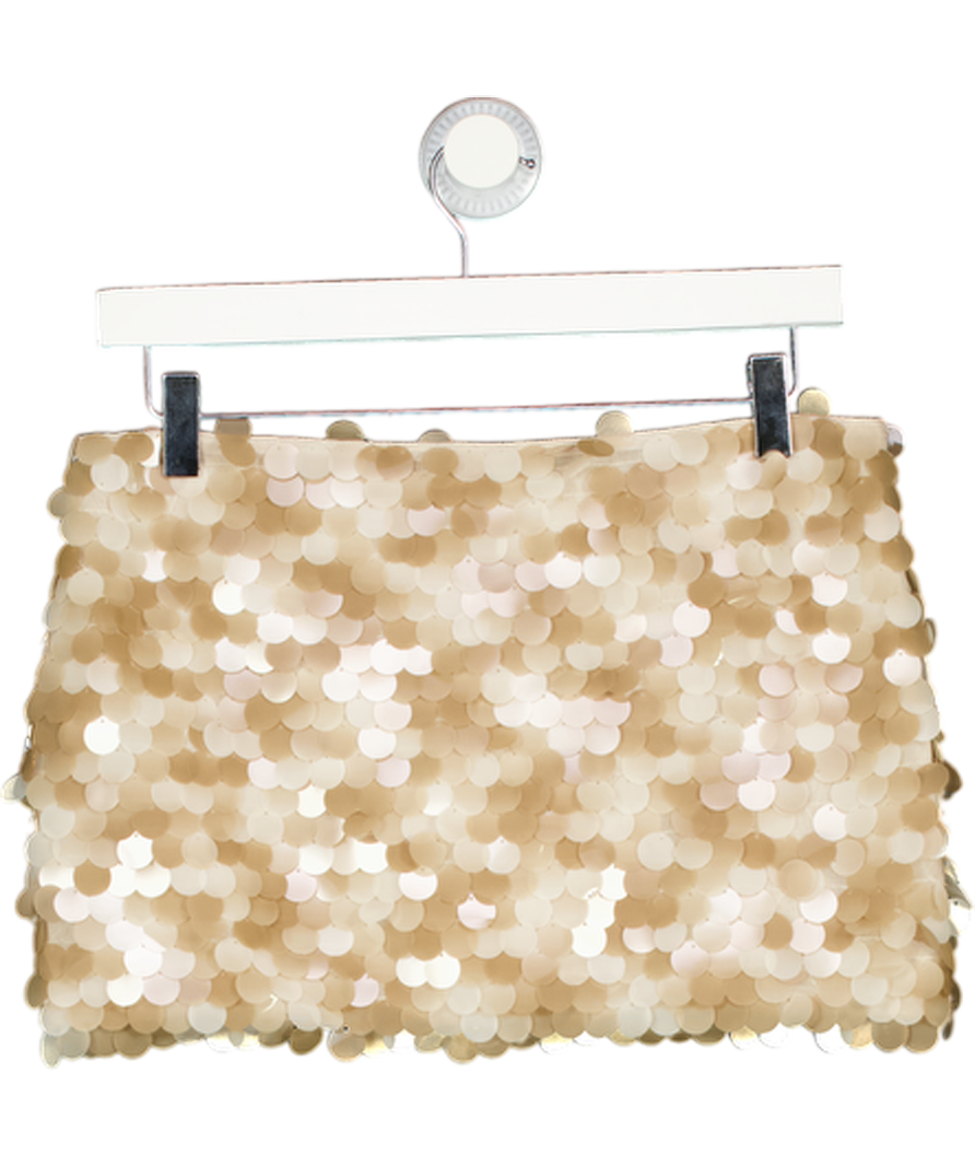 Mars the Label Beige The Shimmi Mini Skirt UK 8
