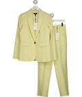 ME + EM 2-piece Fresh Lemon Yellow Pinstripe Blazer (uk 6) & Slim Crop Trouser Set UK 8