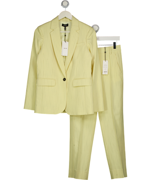 ME + EM 2-piece Fresh Lemon Yellow Pinstripe Blazer (uk 6) & Slim Crop Trouser Set UK 8