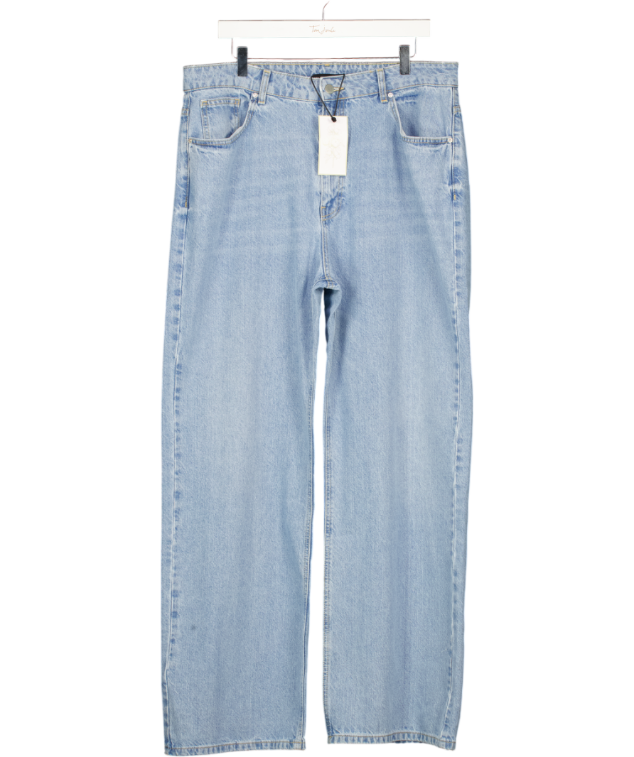 VERY Light Blue High Waisted Straight Leg Jeans UK 18