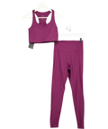 Girlfriend Collective Purple Compressive High Waisted Leggings And Sports Bra Set UK S