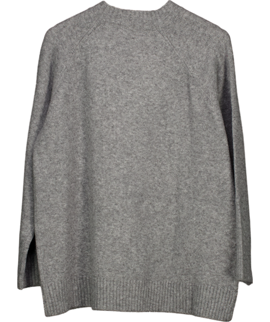 MANGO Grey Round-neck Knitted Sweater UK M